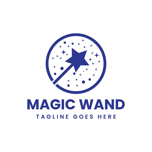 magic wand star logo design