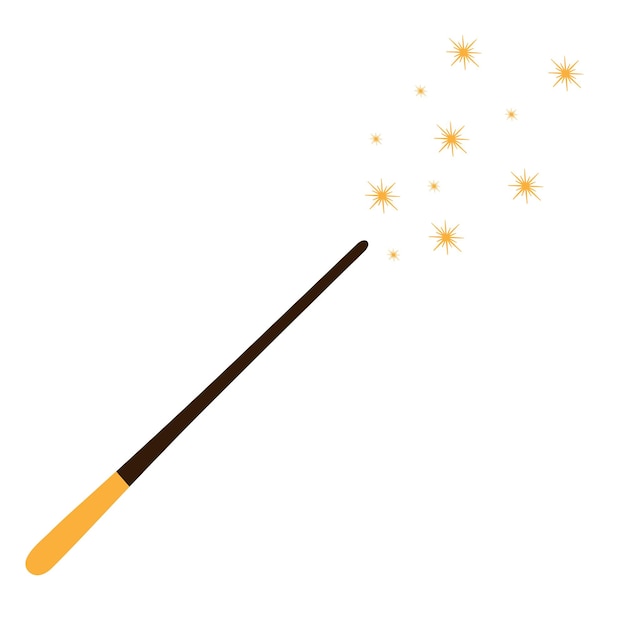 Magic wand for witchcraft Vector illustration