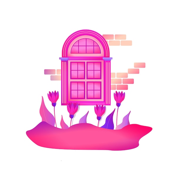 Magic Window Art Illustration Vector