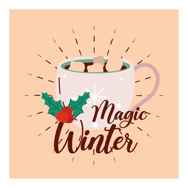 Vector magic winter card