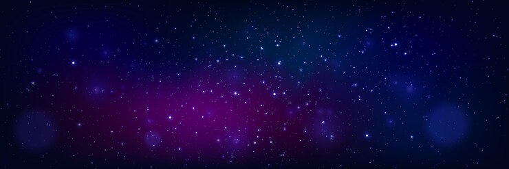 Vector magical abstract background cosmic effect of particles and light