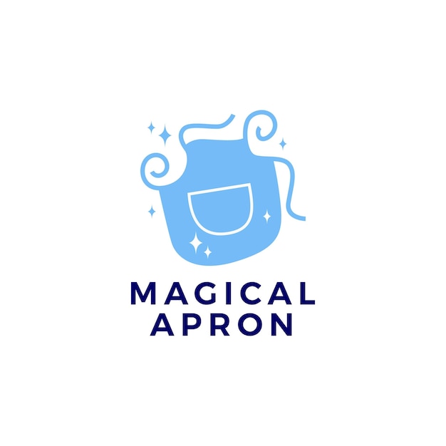 魔法のエプロンのロゴのベクトルアイコンイラスト