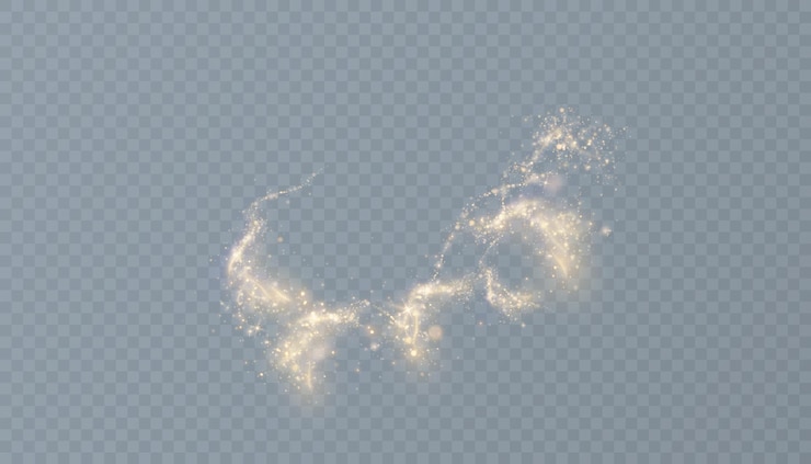 Vector a magical comet light effect with lots of sparkling glitter and shimmering light effects