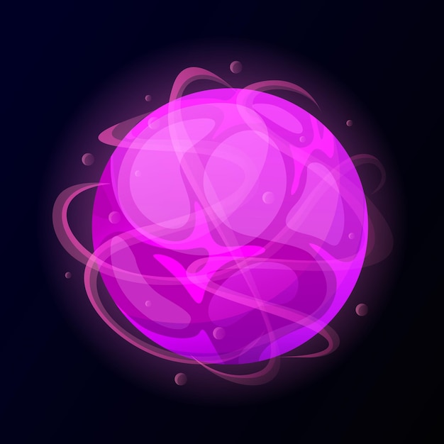 Vector magical game orb with glowing neon effect magic crystal ball energy spheres with light effect