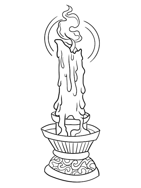 magical item outline for coloring book.