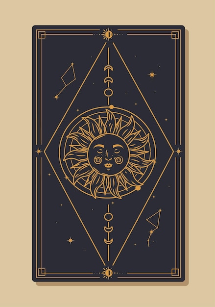 The Moon Tarot Card Gold Spiritual Fortune Telling Digital Art by Amusing  DesignCo - Pixels