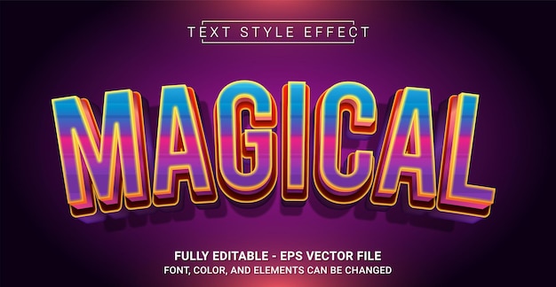 Magical text style effect editable graphic text template