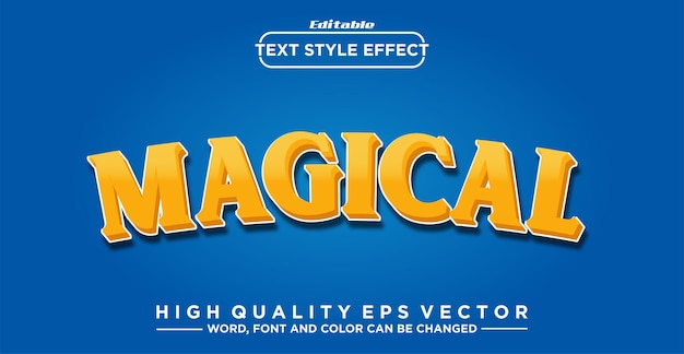Magical text style effect editable