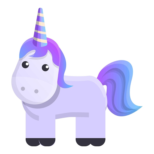 Magical unicorn icon Cartoon of magical unicorn vector icon for web design isolated on white background