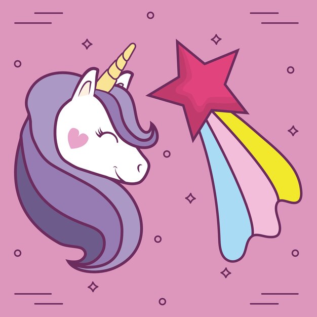 Magical unicorns design 