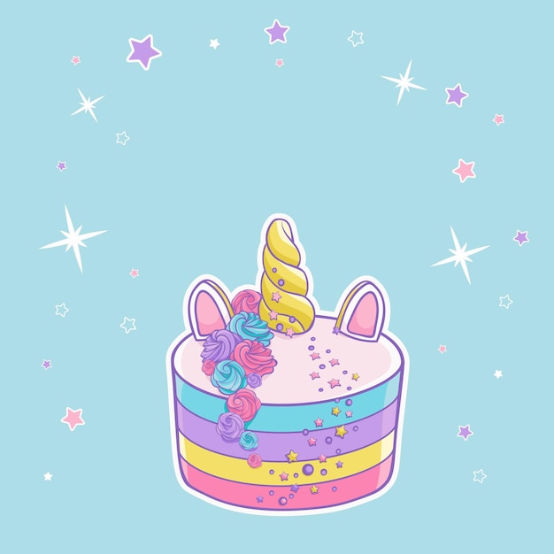 Vector magically unicorn sweets