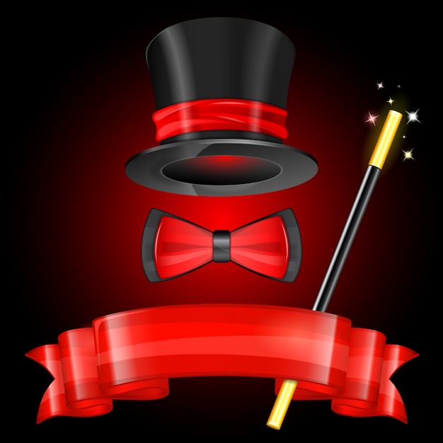 Vector magician hat