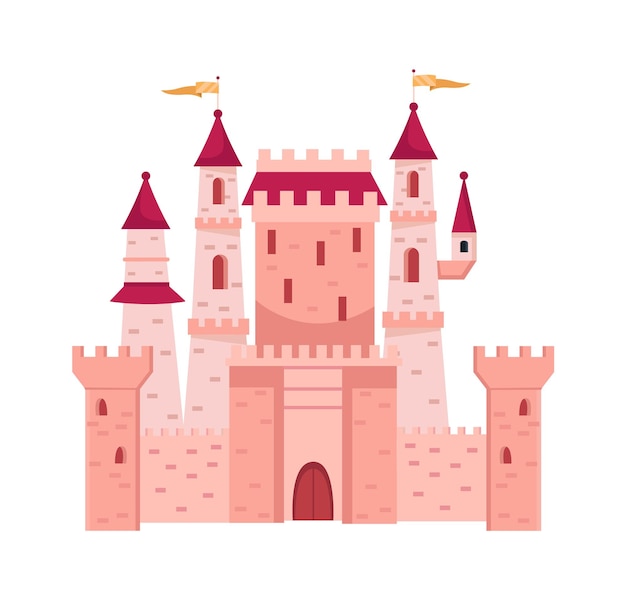 Magisch sprookjesachtig kasteel Vector illustratie