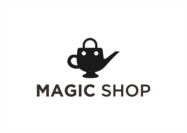 magisch winkelen logo ontwerp vectorillustratie