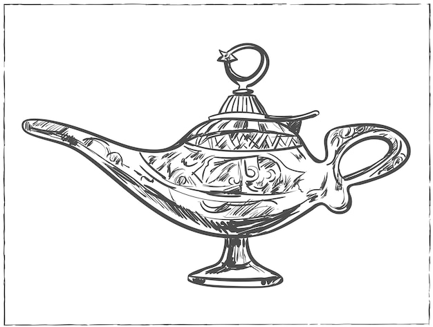 Magische Arabische lamp voor heilige maand van moslimgemeenschap