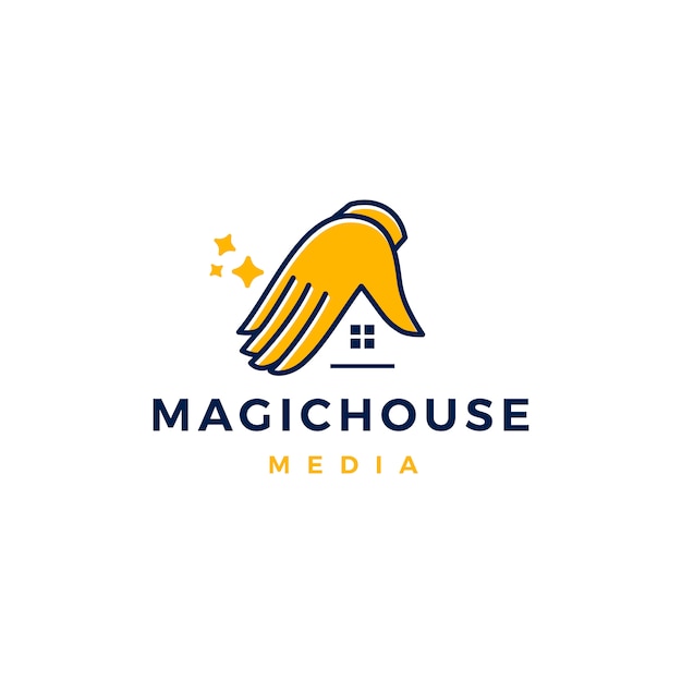 Magische huis logo vector pictogram illustratie