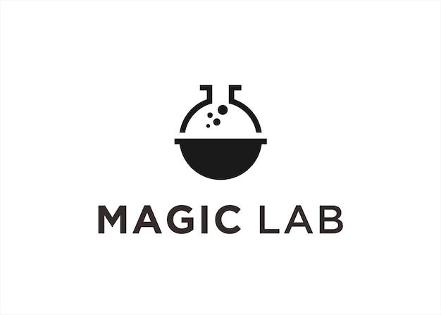 magische lab logo ontwerp vectorillustratie