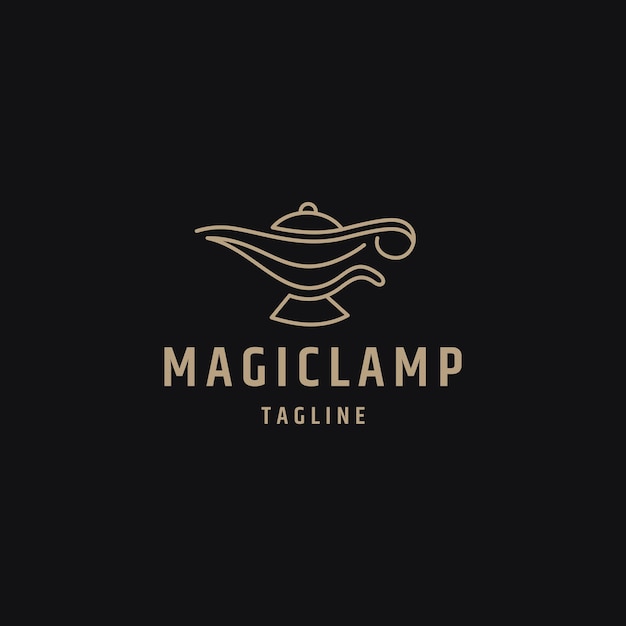 Magische lamp logo ontwerp vector