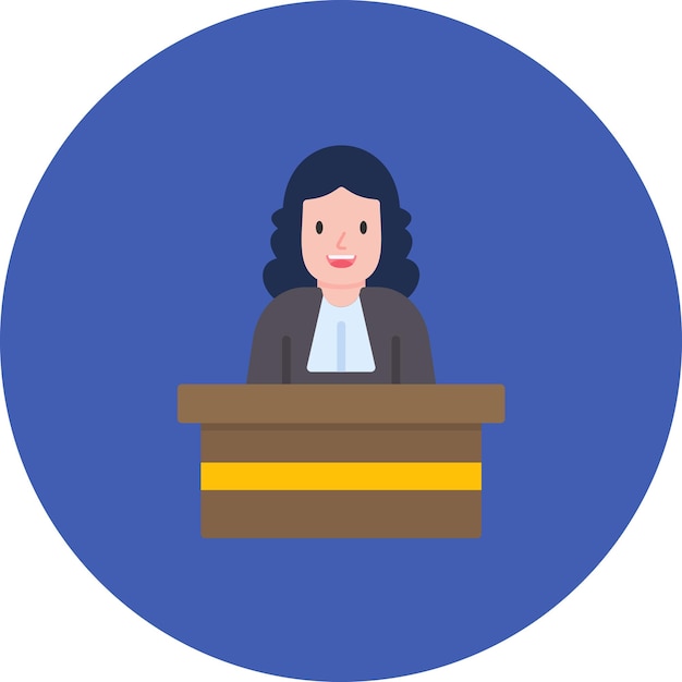 Vector magistrate flat illustration