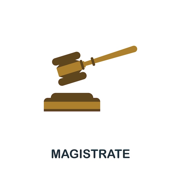 Magistrate icon Flat sign element from law collection Creative Magistrate icon for web design templates infographics and more