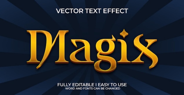 Magix полностью редактируемый 3D векторный текстовый эффект