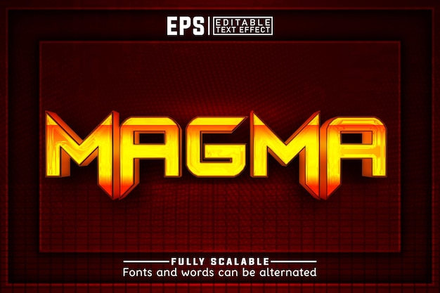 MAGMA 3d 편집 가능한 텍스트 효과