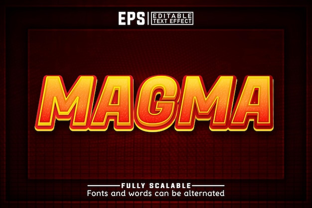 MAGMA 3D 編集可能なテキスト効果