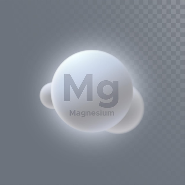고립 된 마그네슘 미네랄 기호