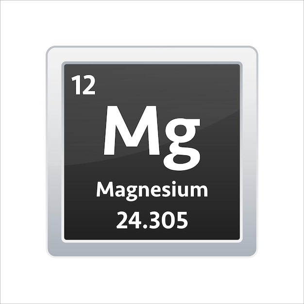 Vector magnesium symbol chemical element of the periodic table vector stock illustration