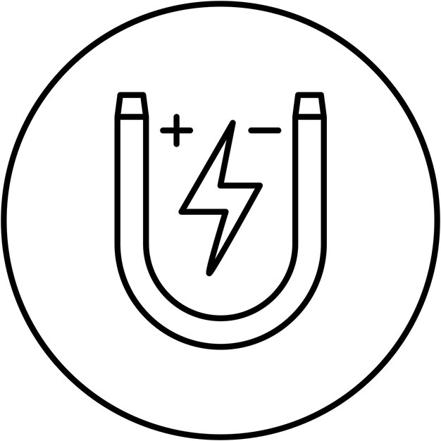 Magnetic icon vector beeld kan worden gebruikt voor natuurkunde