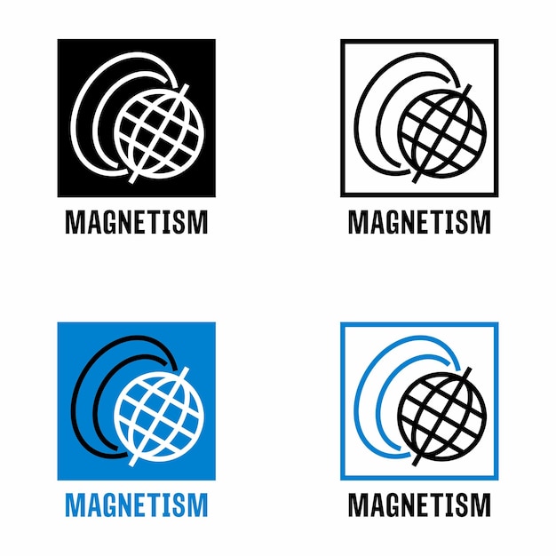 Segno di informazioni vettoriali sulla proprietà del magnetismo