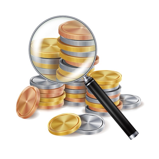 Magnifier and coin