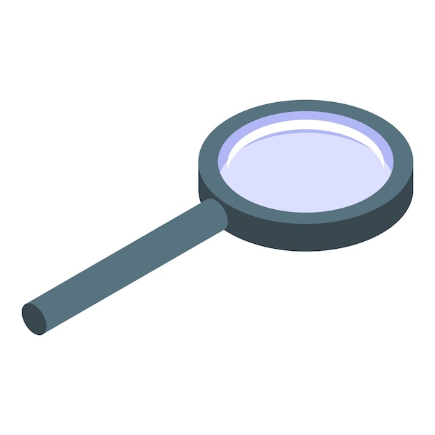 Magnifier icon Isometric of magnifier vector icon for web design isolated on white background