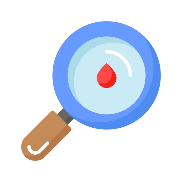 magnifier with color drop concept vector of color search research