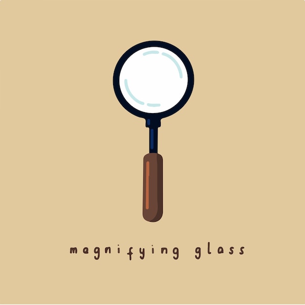 Magnifiying GlassSymbolソーシャルメディア投稿ベクトルイラスト