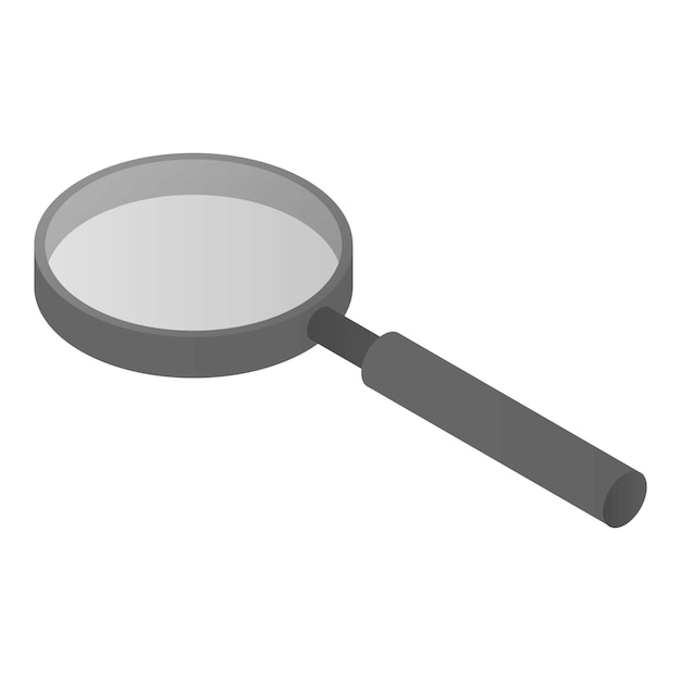 Magnify glass icon Isometric of magnify glass vector icon for web design isolated on white background