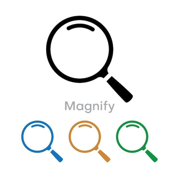 Magnify or search icon isolated flat design vector illustration