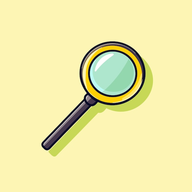 magnifying glass icon vector flat style for search focus zoom business illustration