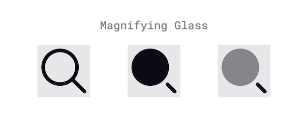 Magnifying Glass Icons Sheet