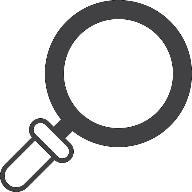 Magnifying glass illustration in minimal style