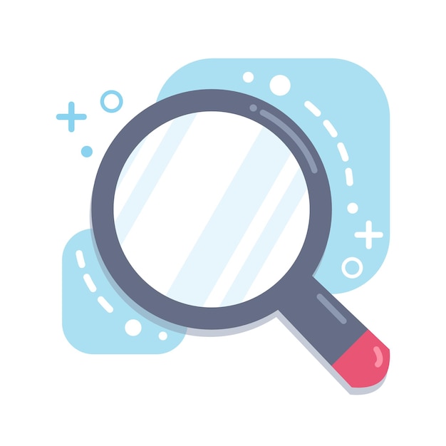 Vector magnifying glass illustration