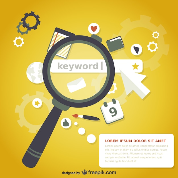 Magnifying glass keyword search