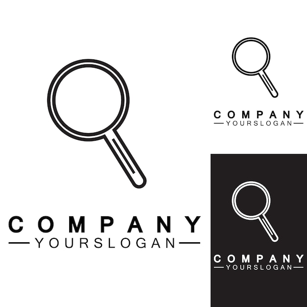 Magnifying glass line icon outline vector sign Search symbol logo illustration