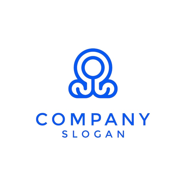 Magnifying glass octopus logo