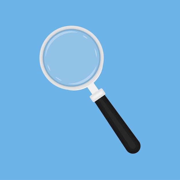 Magnifying glass search research study concept