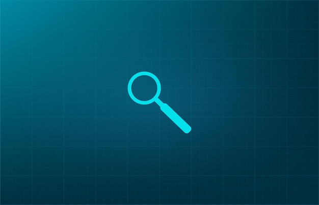 Vector magnifying glass symbol vector illustration on blue background eps 10