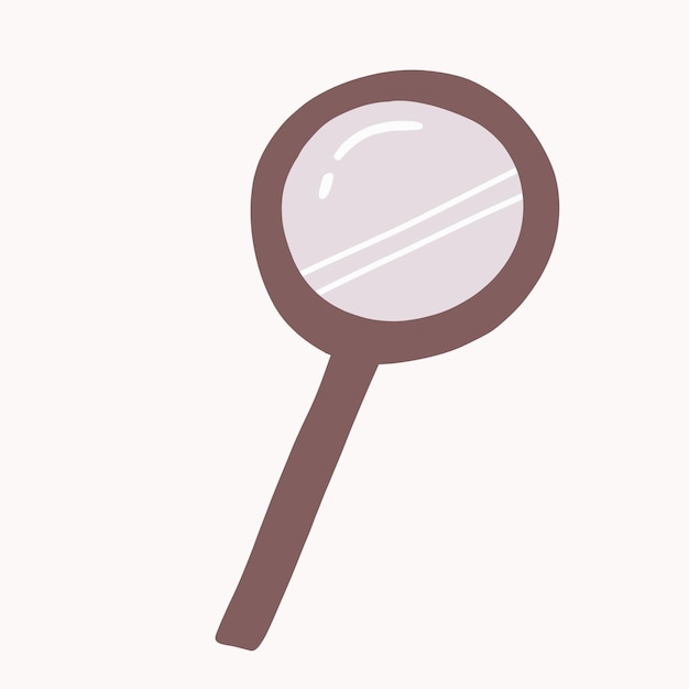 Magnifying glass Vector illustration in hand draw style