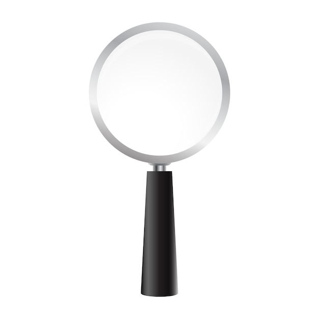 Magnifying glass on a white background Vector realistic magnifier