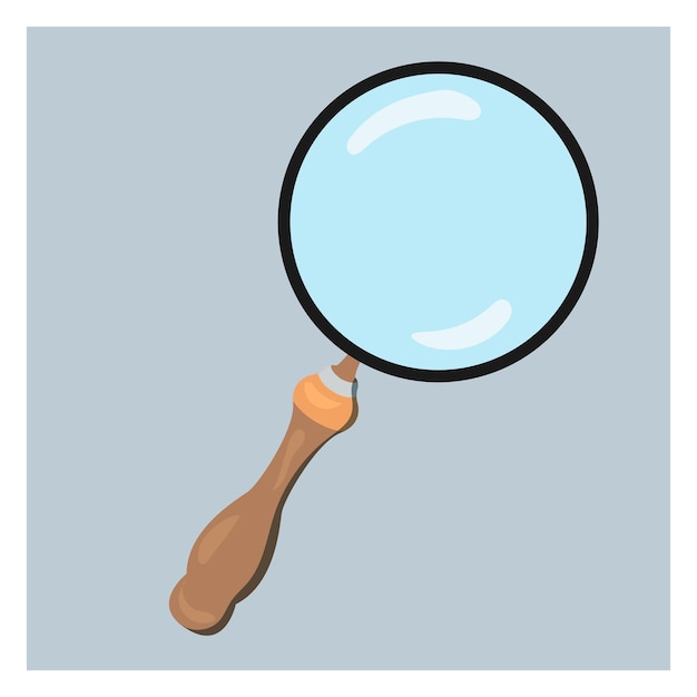 Vector magnifying glass