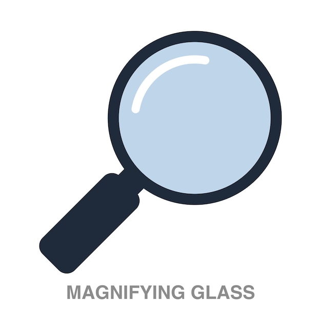 magnifying glassillustration on transparent background